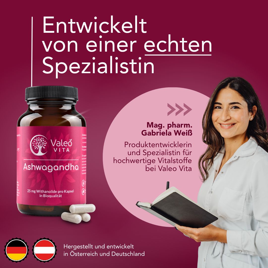 Valeo Vita® Ashwagandha – Premium-Qualität mit garantierten 5 % Withanoliden