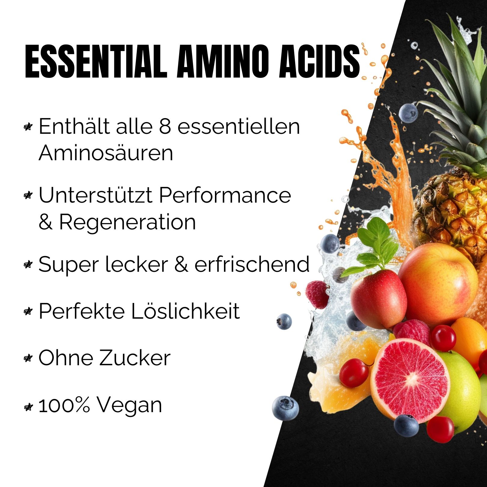 Bios Nutrition EAA Pulver - essentielle Aminosäuren ohne schlechten Nachgeschmack 500 g