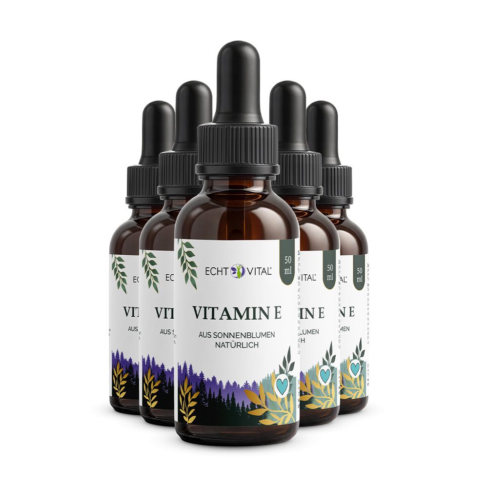 Echt Vital Vitamin E Tropfen aus Sonnenblumen 6x50 ml