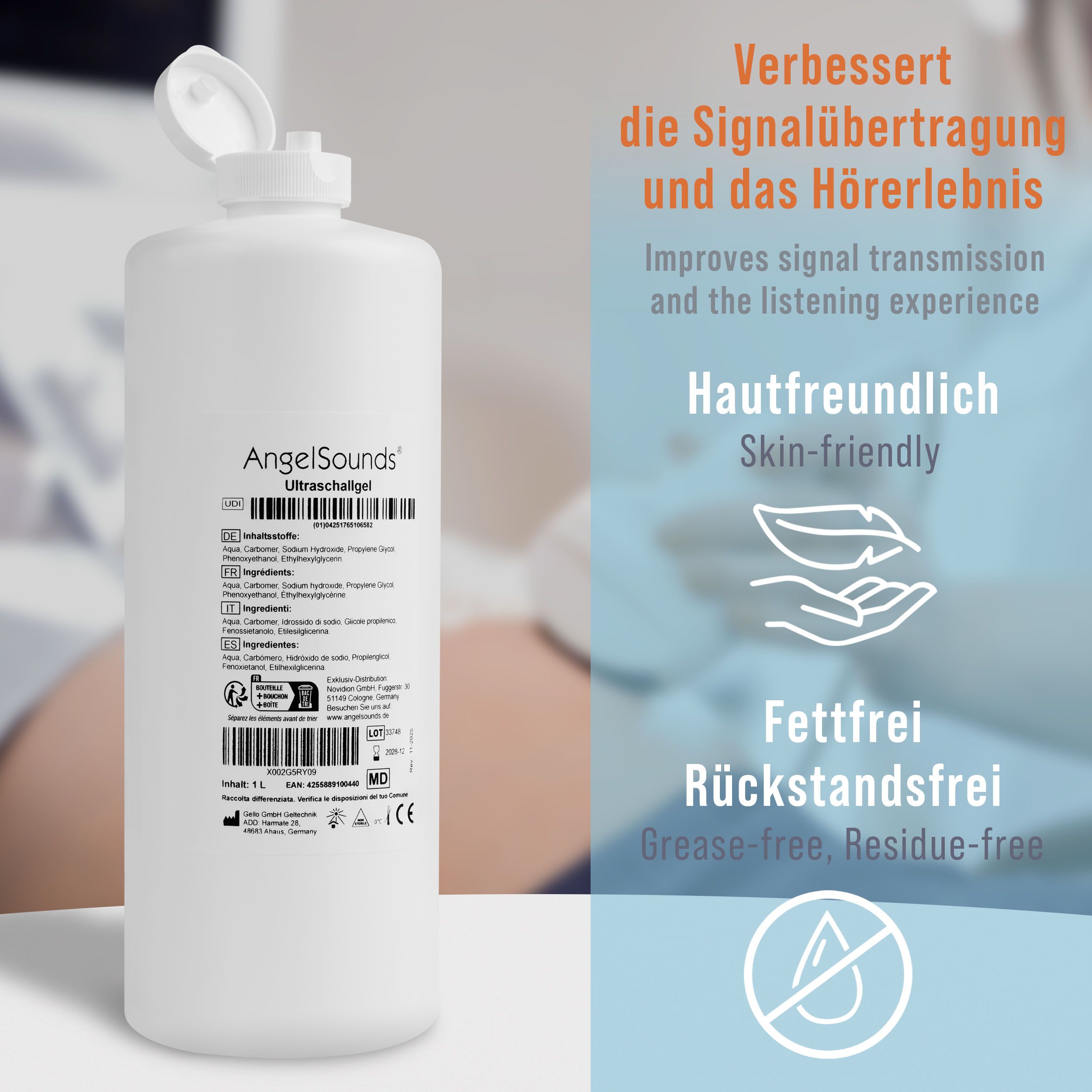 AngelSounds Ultraschallgel - Leitfähiges Sonographie Gel