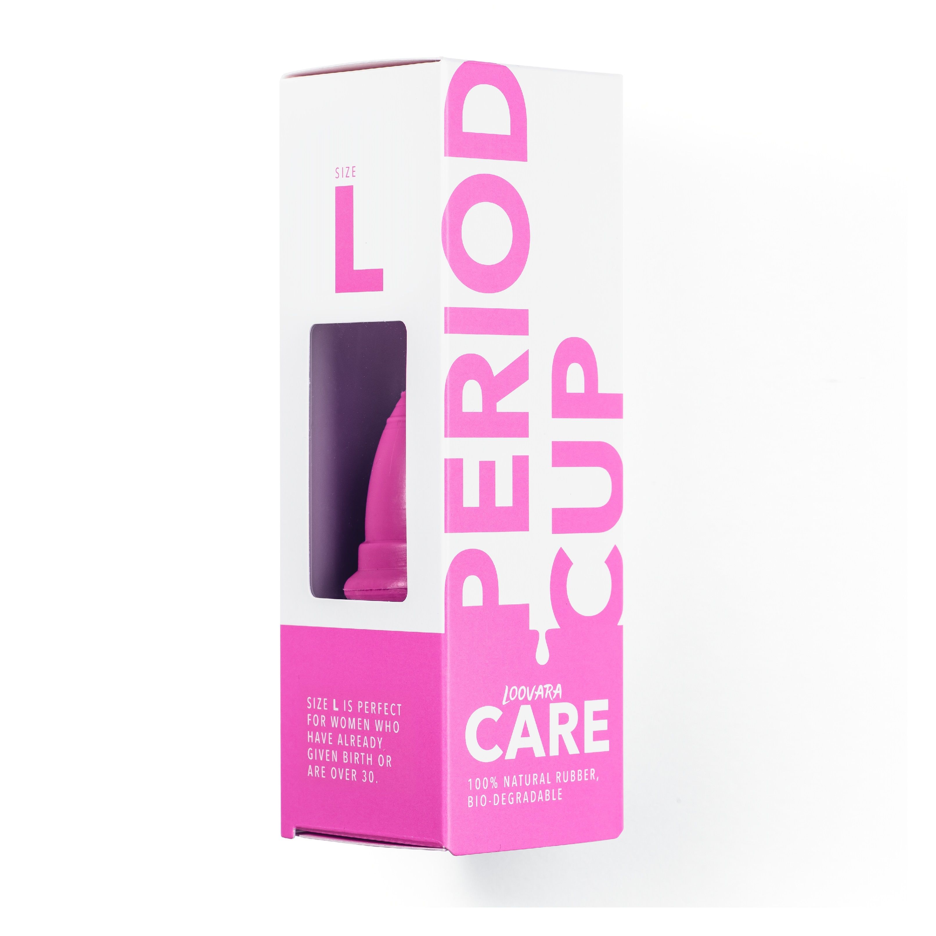 Loovara Menstruationstasse aus Naturkautschuk Größe L