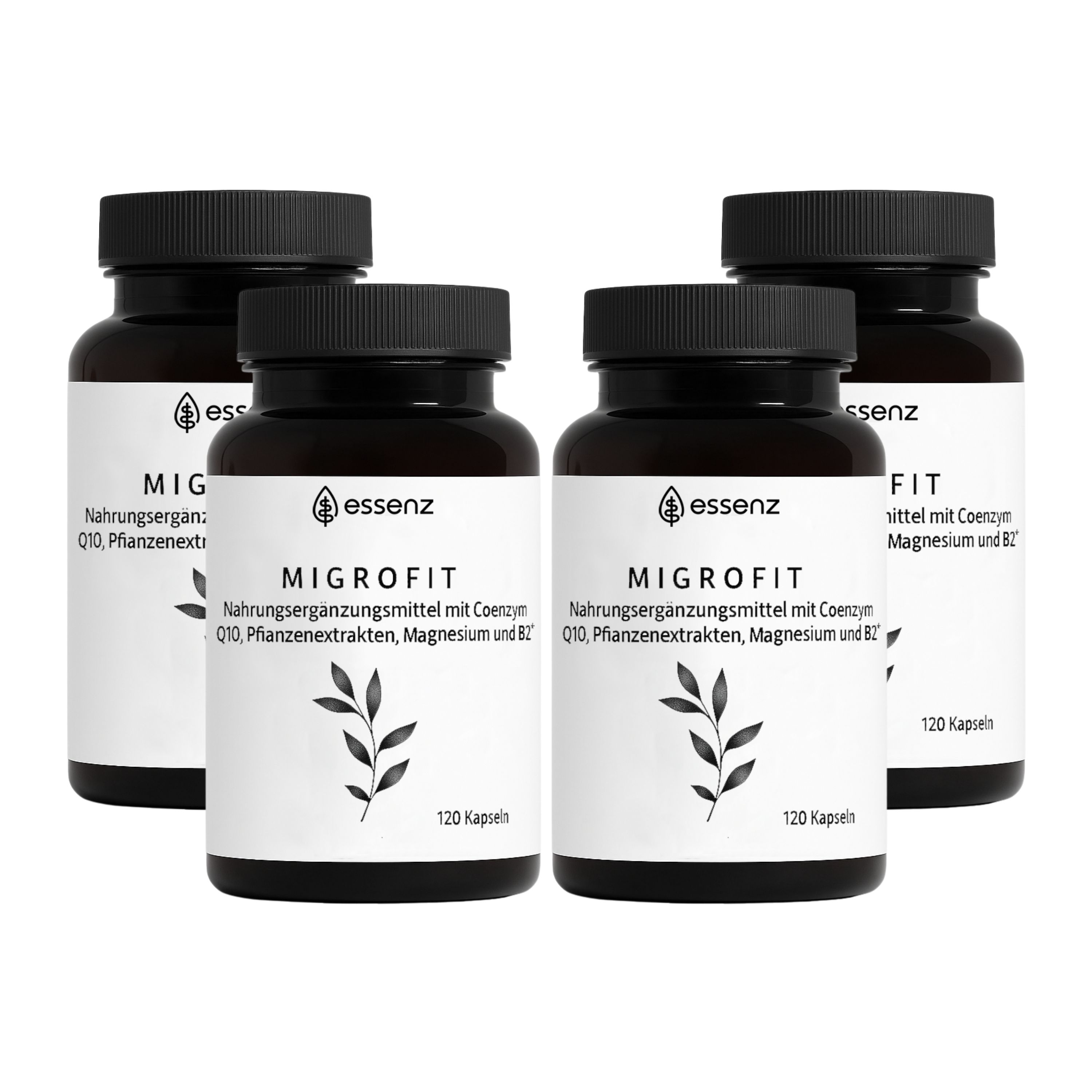 Essenz MigroFit Kapseln – Magnesium, Vitamin B2 & Q10 4x120 St