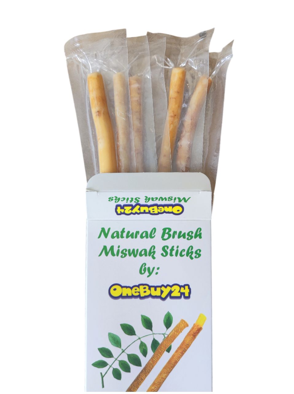 OneBuy24 Miswak Siwak Zahnputzholz mit natürlichen Mineralstoffen und Gipskristallen