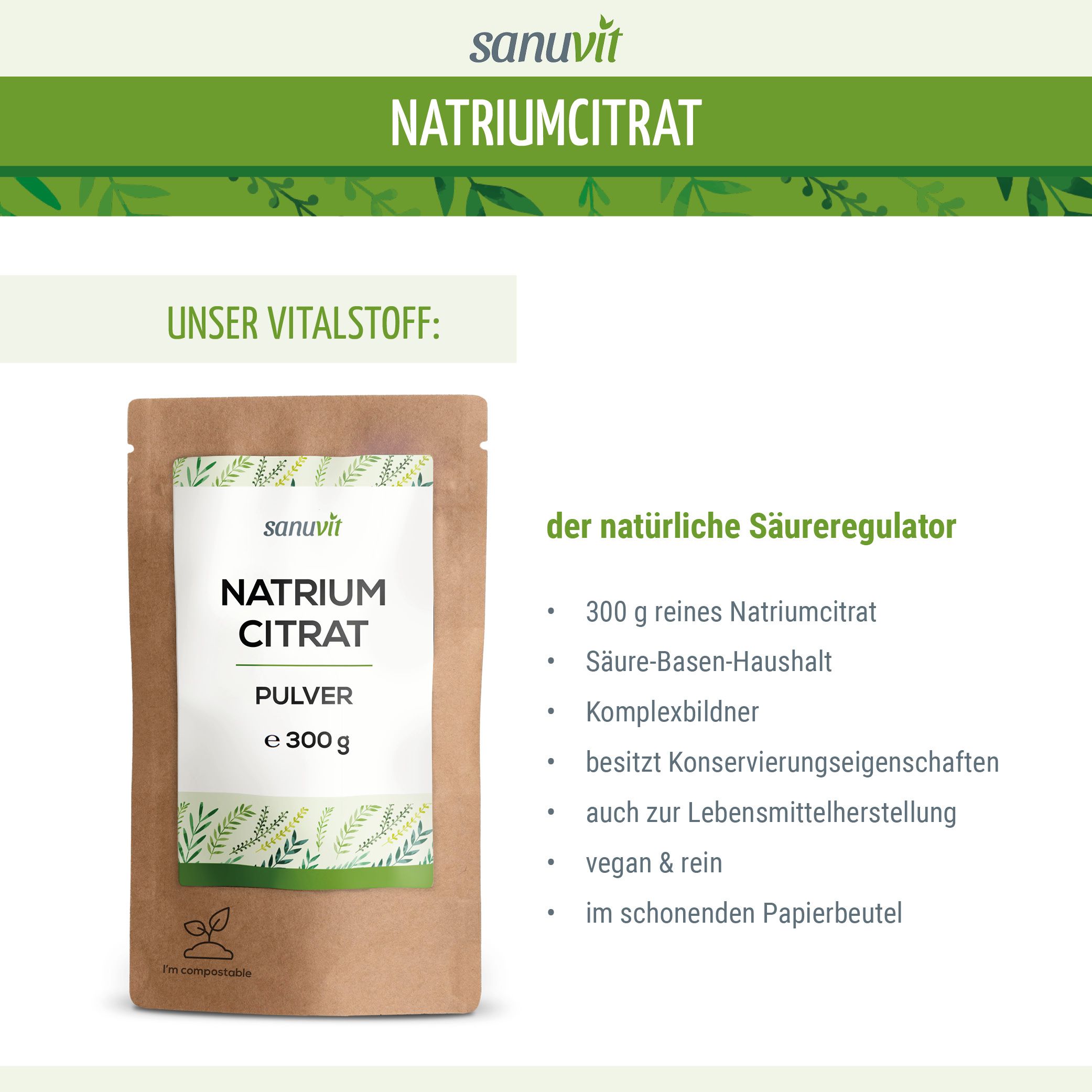 Sanuvit® - reines Natriumcitrat