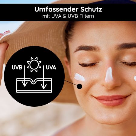 RAU Cosmetics Sonnencreme LSF50 - UVA & UVB Filter - Sunscreen SPF50 Pflege auch gegen Unreinheiten