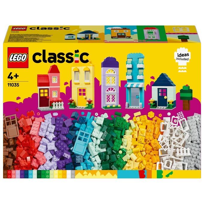 LEGO Classic 11035 Case Creative, Set Costruzioni in Mattoncini, Giochi per Bambini 4+ Anni, Casa G