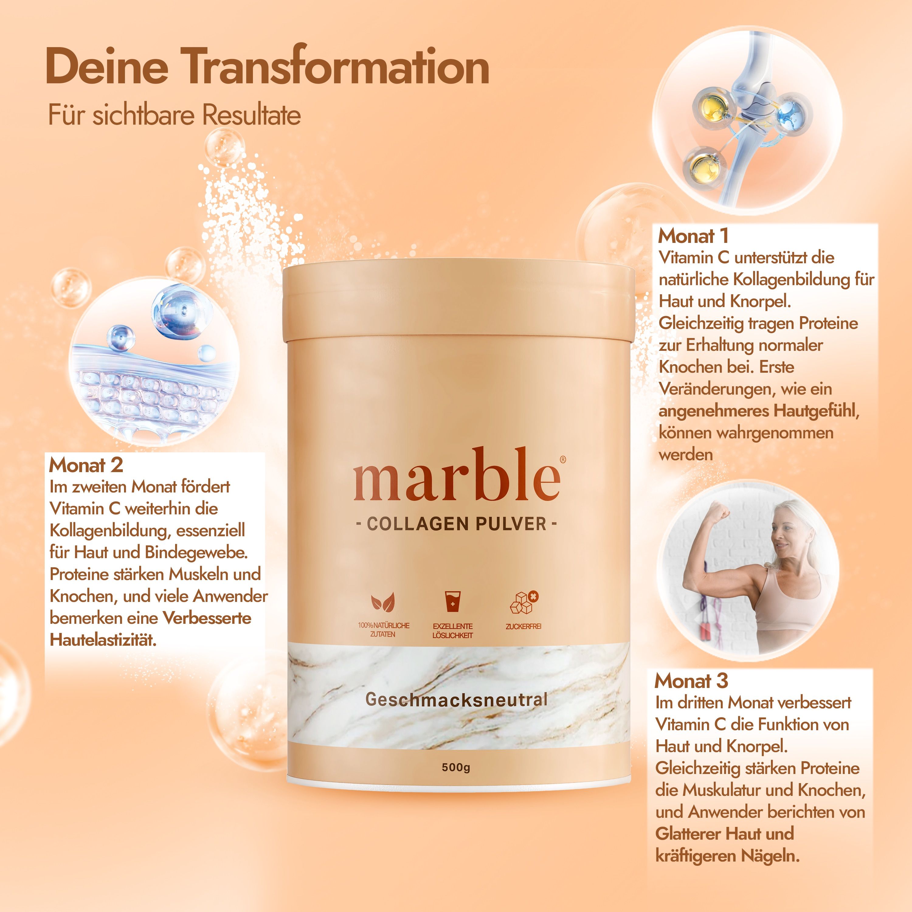 marble® Collagen Pulver geschmacksneutral