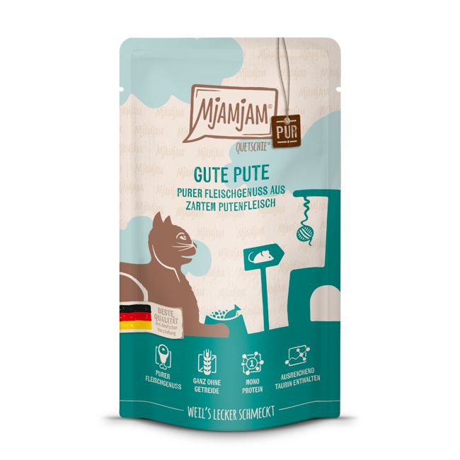 MjAMjAM - Quetschie Purer Fleischgenuss gute Pute pur 125 g Futter