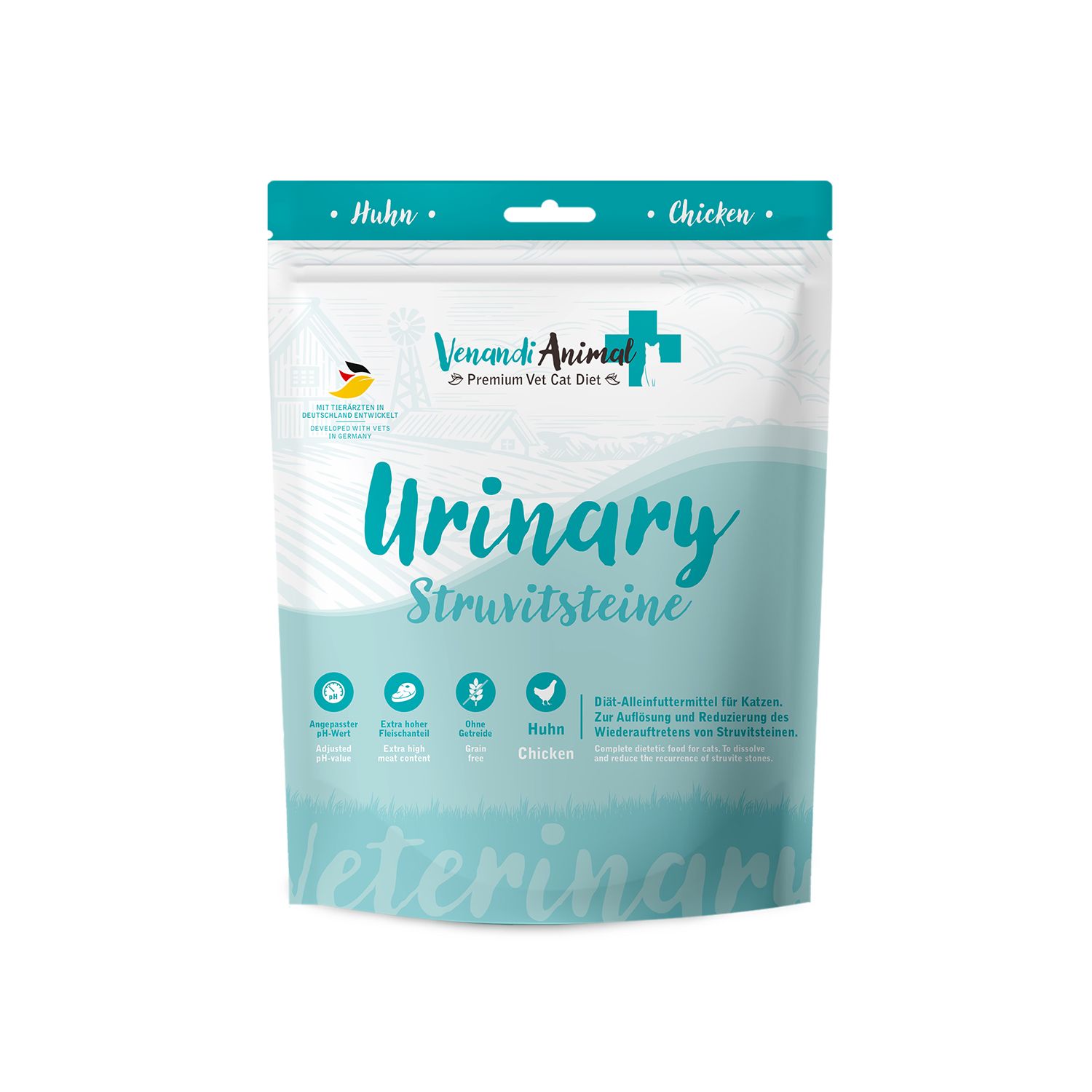 Venandi Animal Vet - Diät Urinary Struvitsteine Huhn 300 g Futter