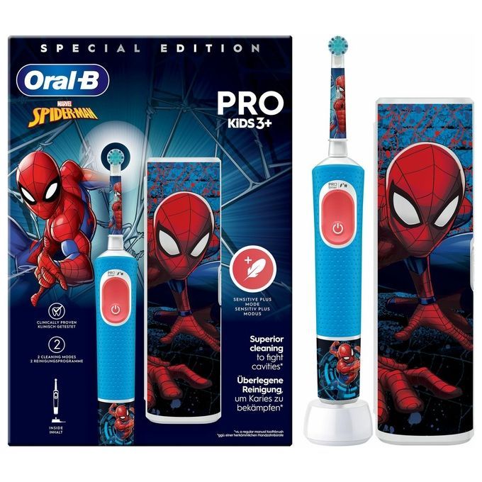 Oral-B KINDERZAHNBÖRSTE MIT REISEETUI (PRO 103 KIDS SPIDERM)