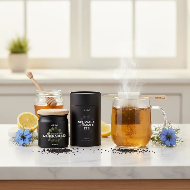 Immun-Bundle - Manuka Honug mit Schwarzkümmelöl & Schwarzkümmel-Tee