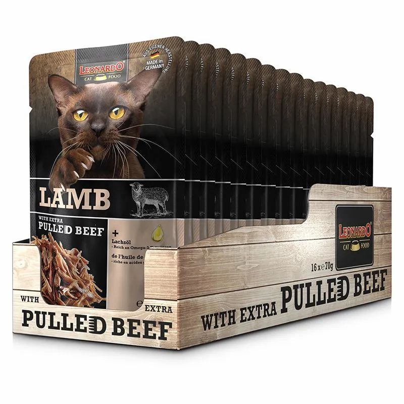 Leonardo Lamb + extra pulled Beef 16x70 g