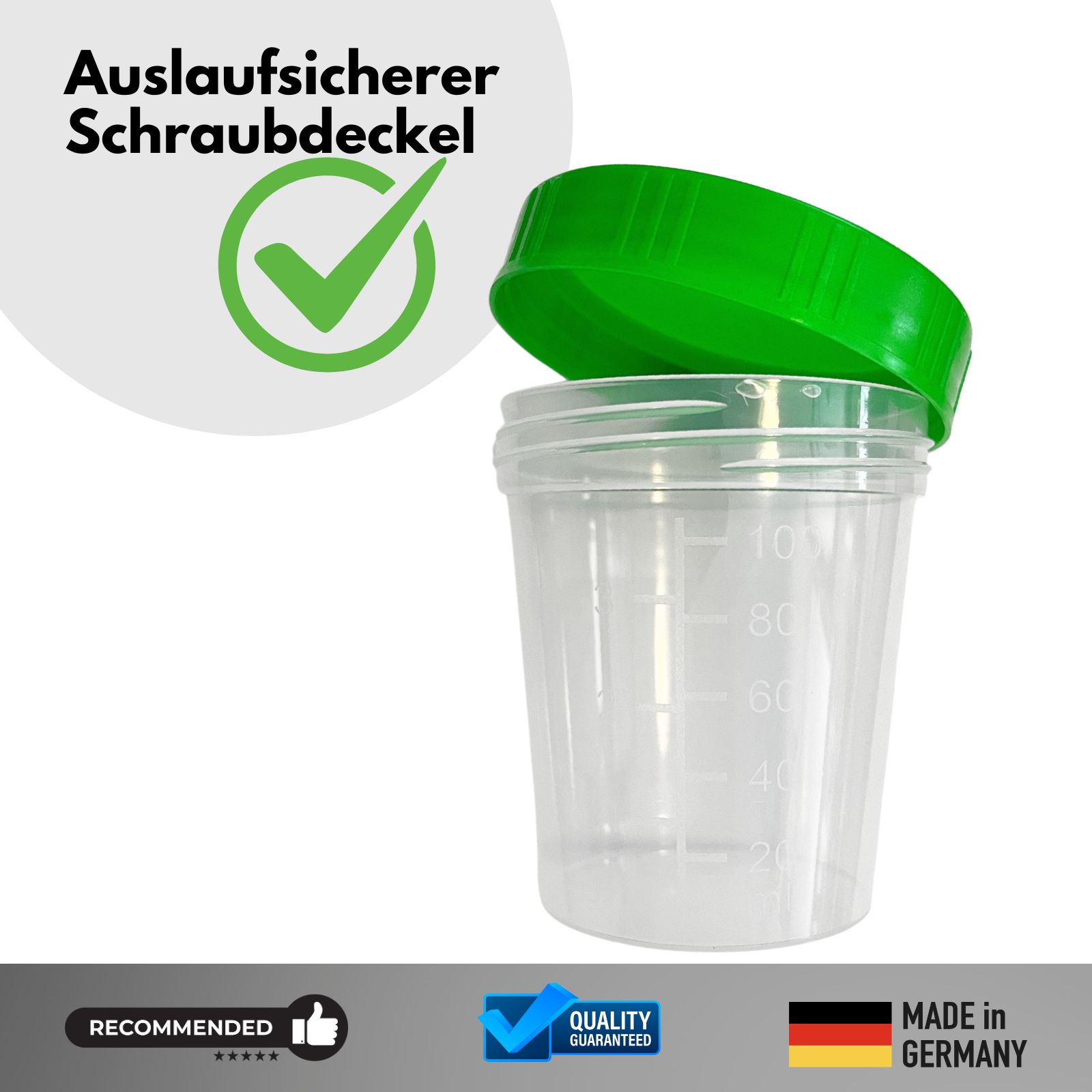 avantal® Urinbecher bis 100 ml graduiert 10 St Becher