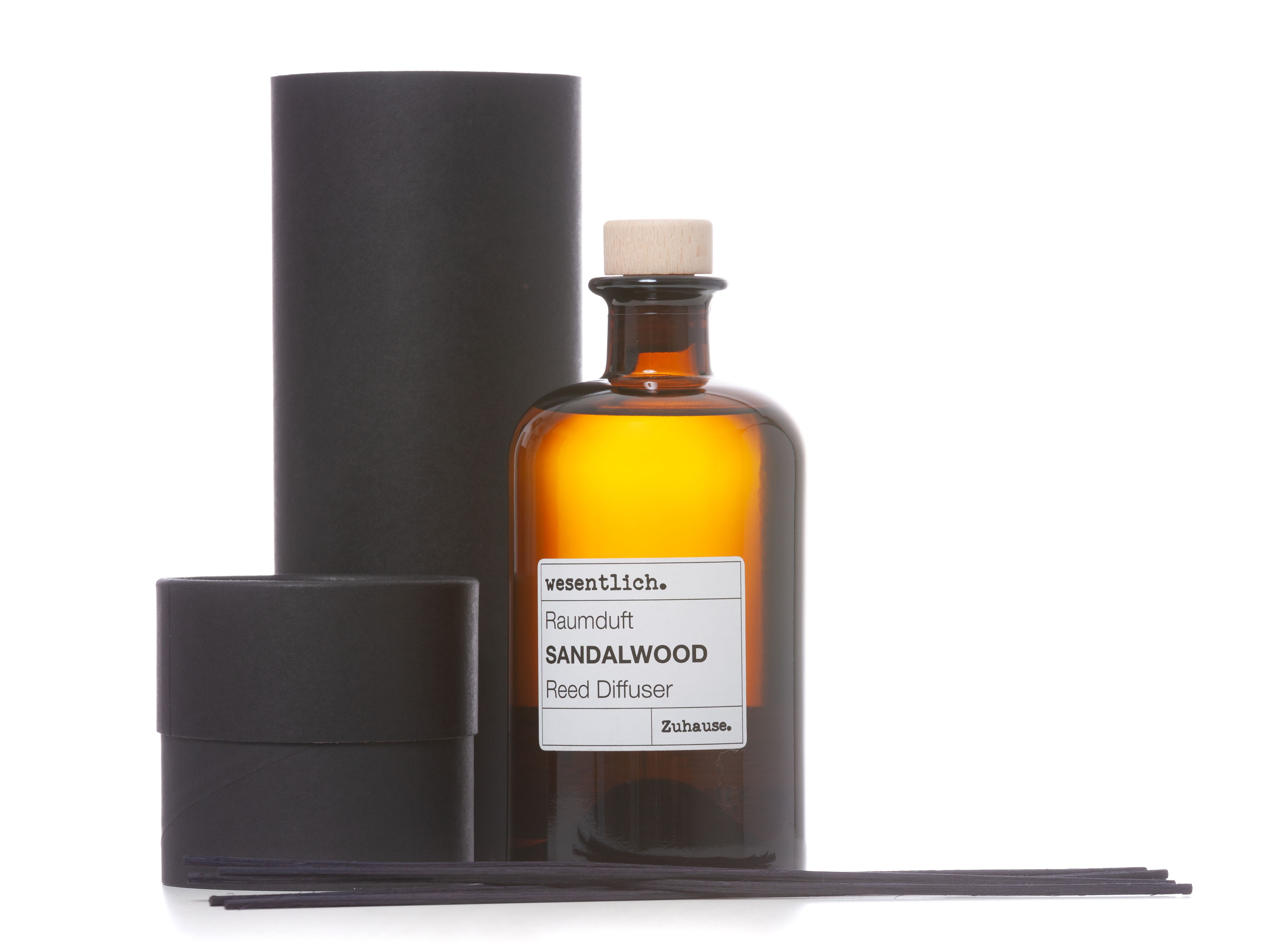 Raumduft Sandalwood inkl. 7 Kapillarstäbchen von wesentlich.