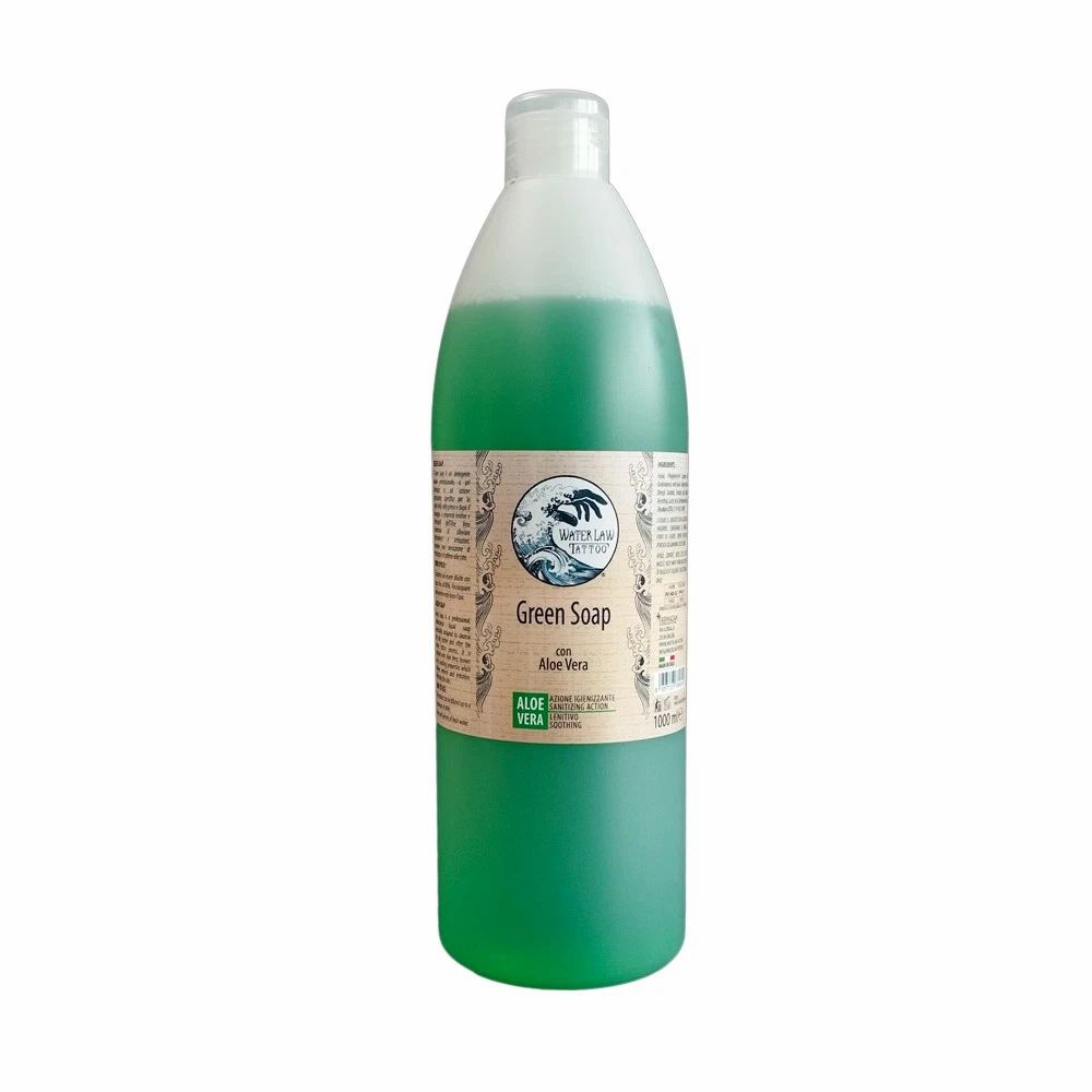 Water Law Tattoo Green Soap sapone detergente professionale 1000 ml