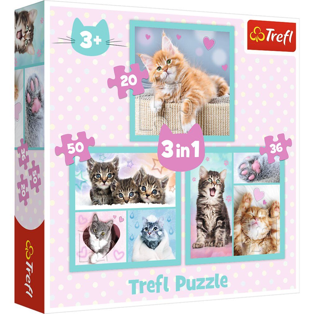 trefl Puzzle süße kätzchen 3in1 (20,36,50 Teile)