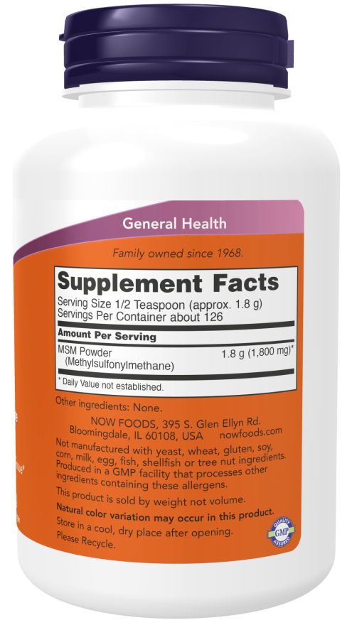 Now Foods MSM (Methylsulfonylometan) 227 g