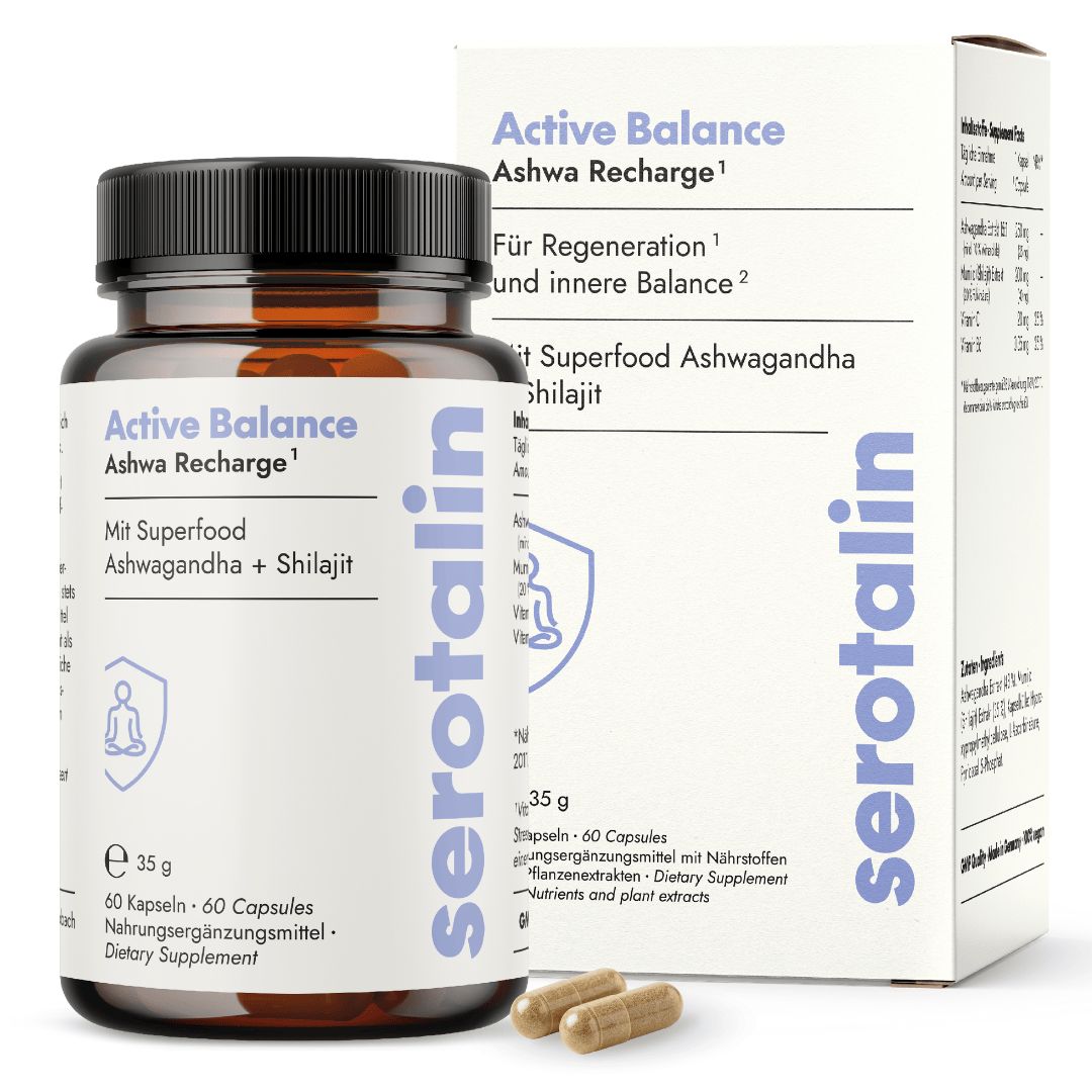 serotalin Active Balance Ashwa Recharge | Für Nerven & Balance | Ashwagandha & Vitamine | Vegan