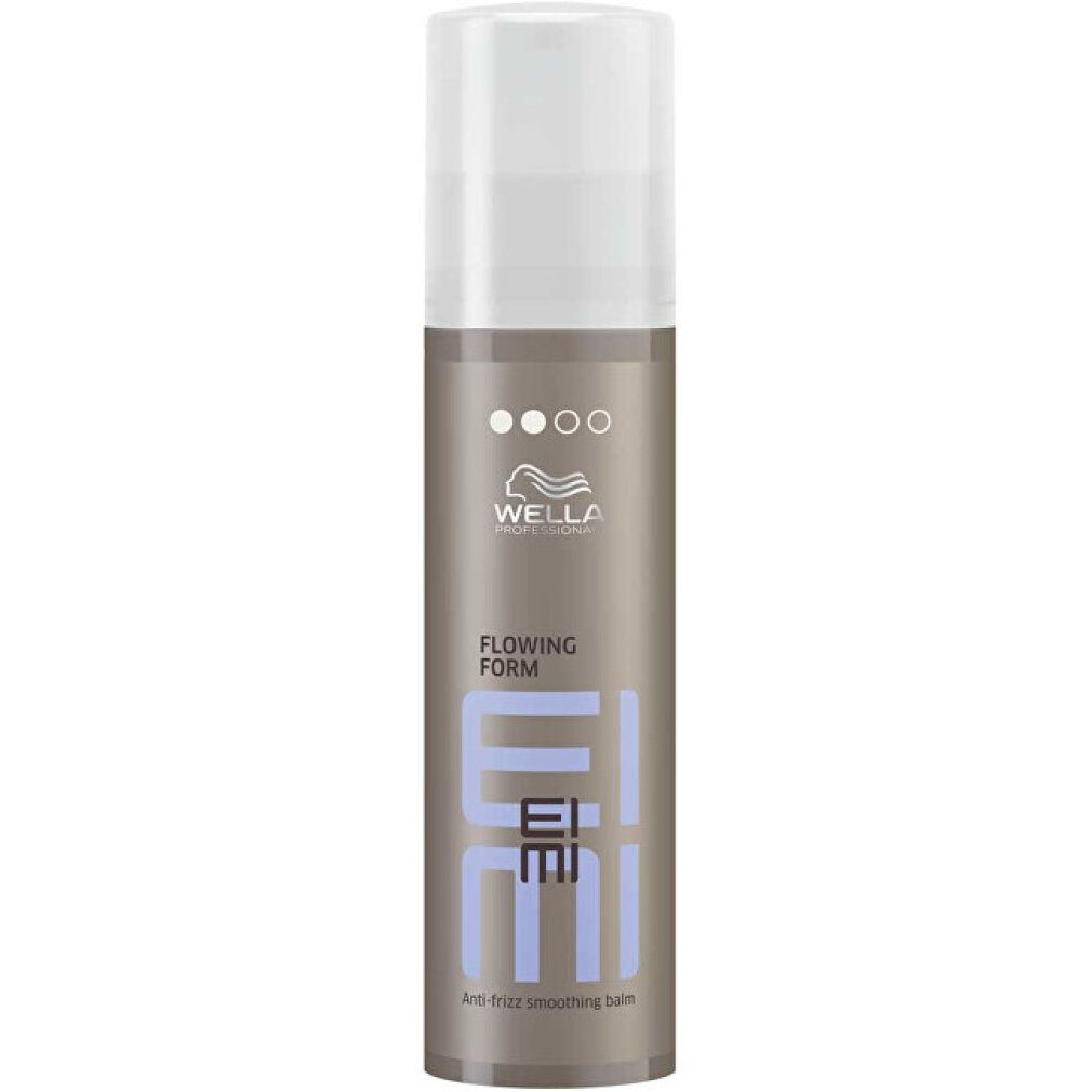 Zylindrische Flasche mit weißem Deckel. Aufschrift: Wella Eimi Flowing Form. Farbton: Grau.