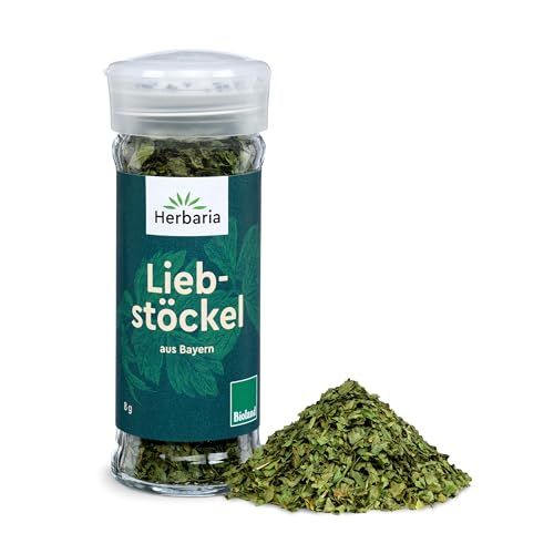 Herbaria Lieb-stöckel Kräuter im Glasstreuer, 8g. Mit Streugitter im Deckel.