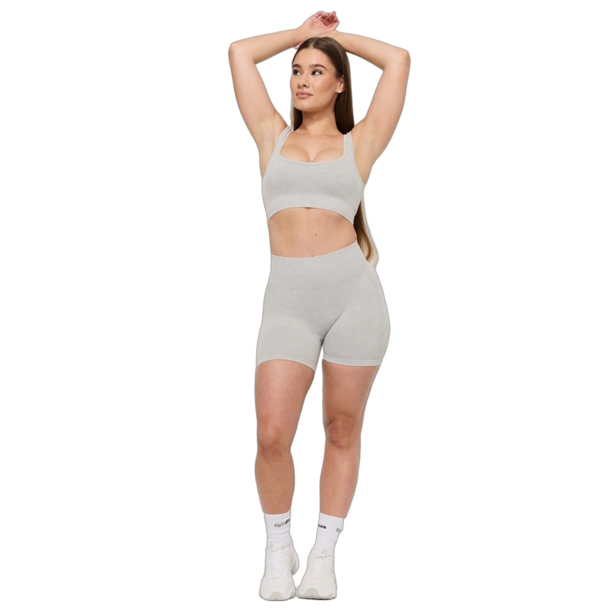 GymBeam Sport-BH Damen LIFT nahtlos mit breiten Trägern in Grau