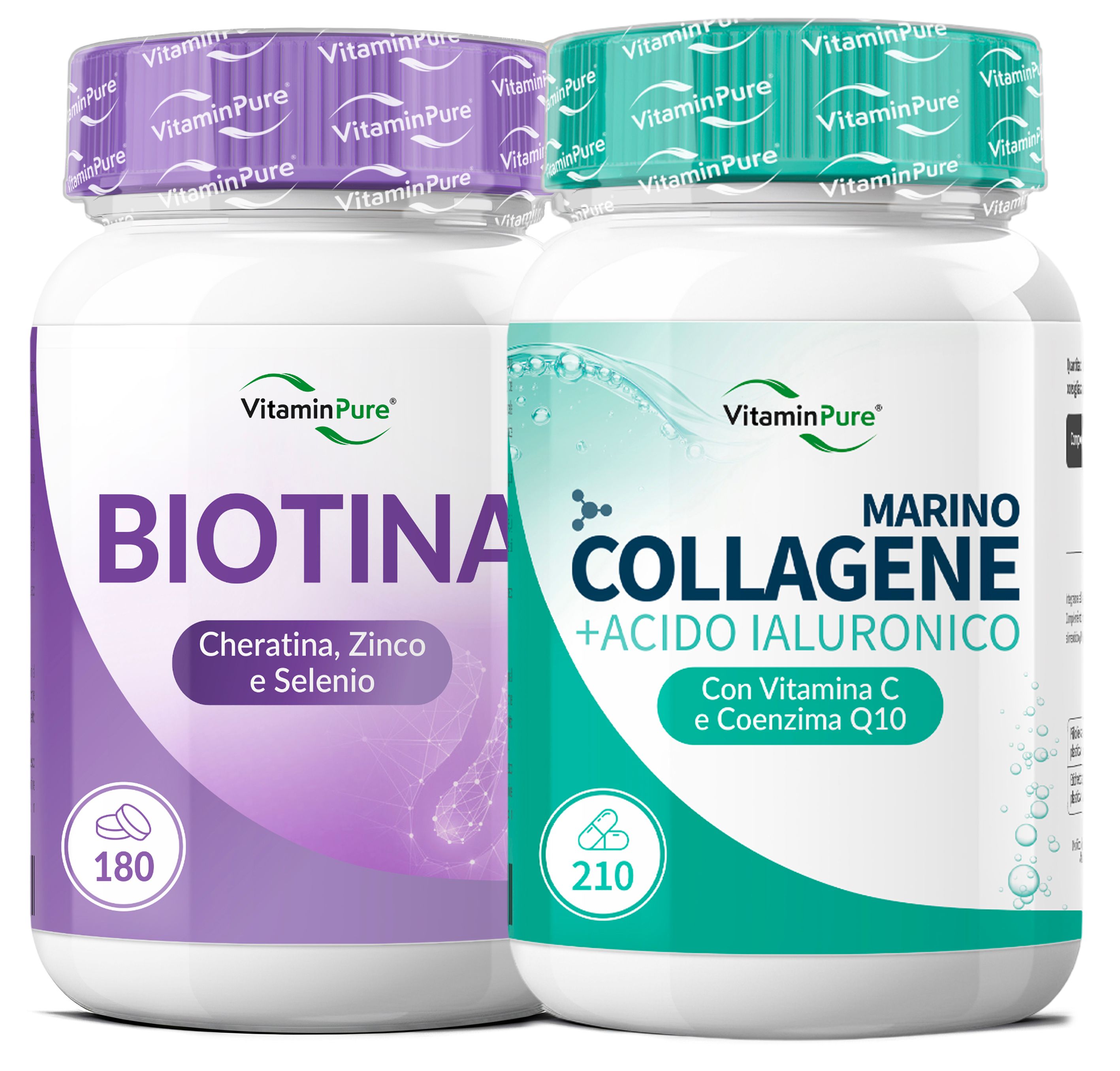 PROMO Biotina + Collagene Marino, Pelle Radiosa e Capelli Forti, VitaminPure®