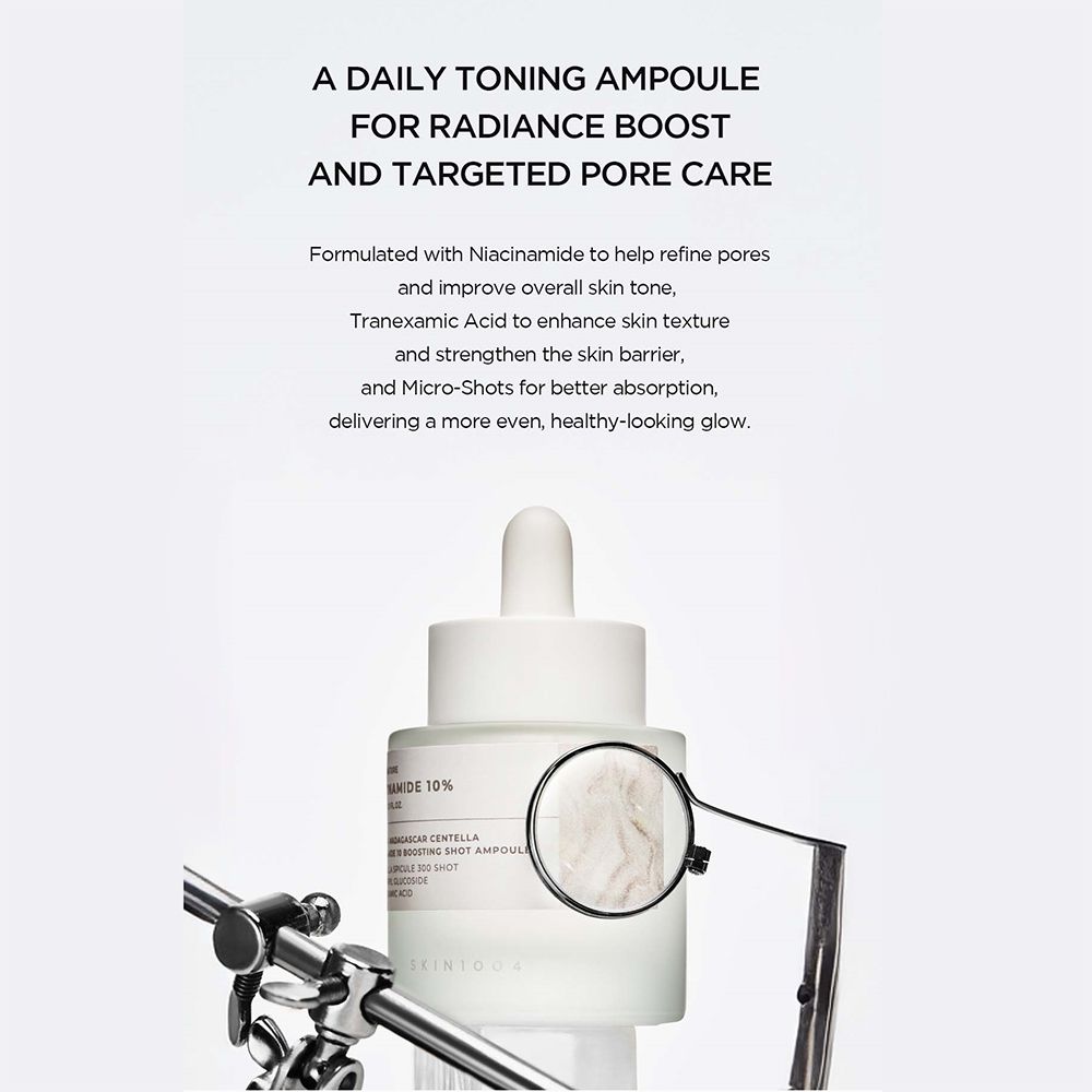 SKIN1004 Madagascar Centella Niacinamide 10 Boosting Shot Ampoule – Aufhellendes Gesichtsserum