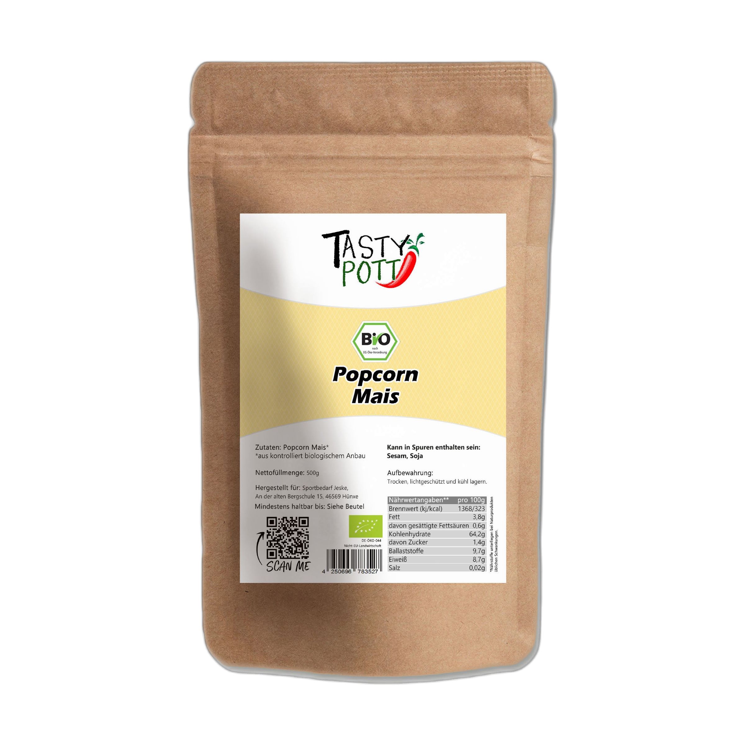 Tasty Pott Bio Popcorn Mais 500 g