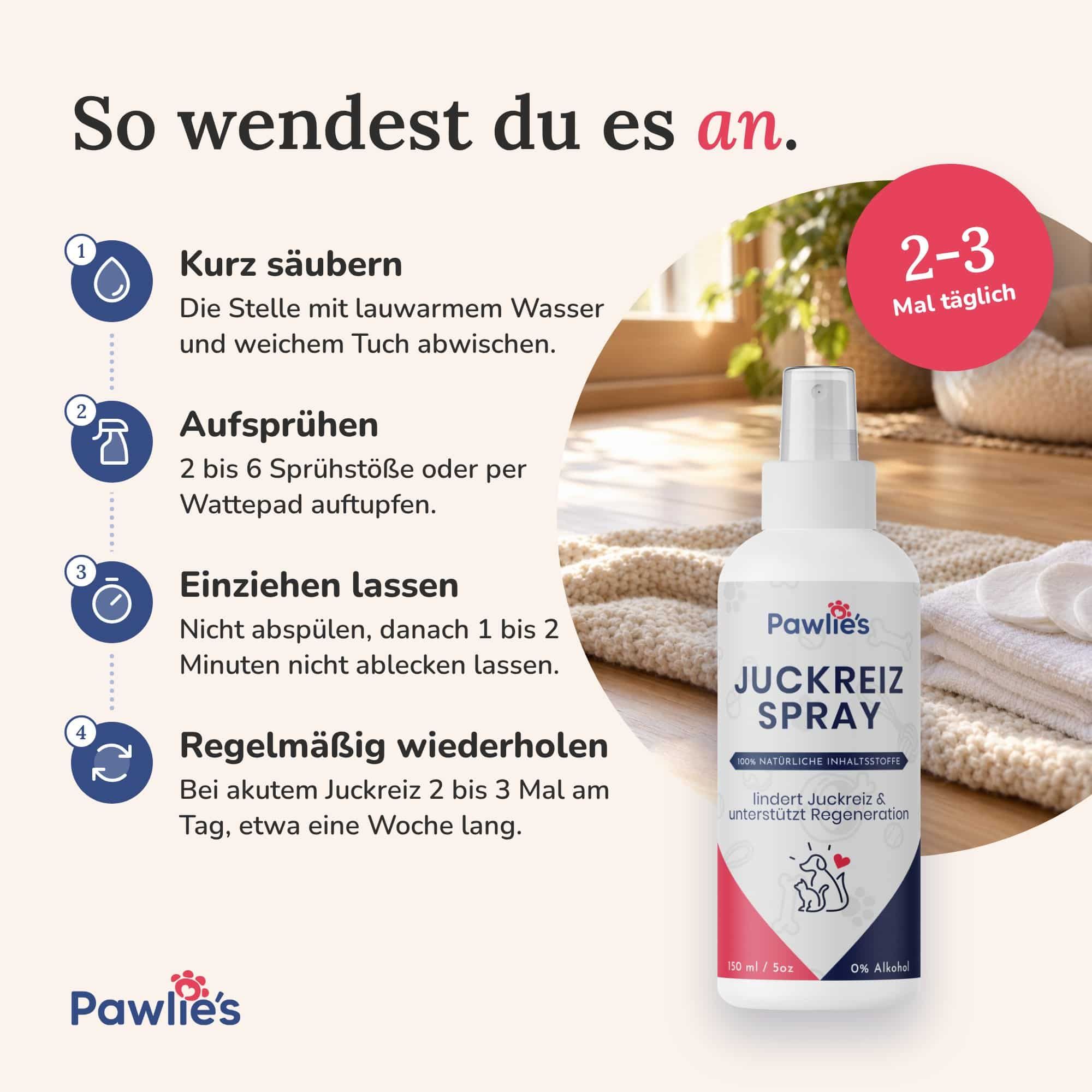 Pawlie's Anti-Juckreiz Spray für Hunde und Katzen