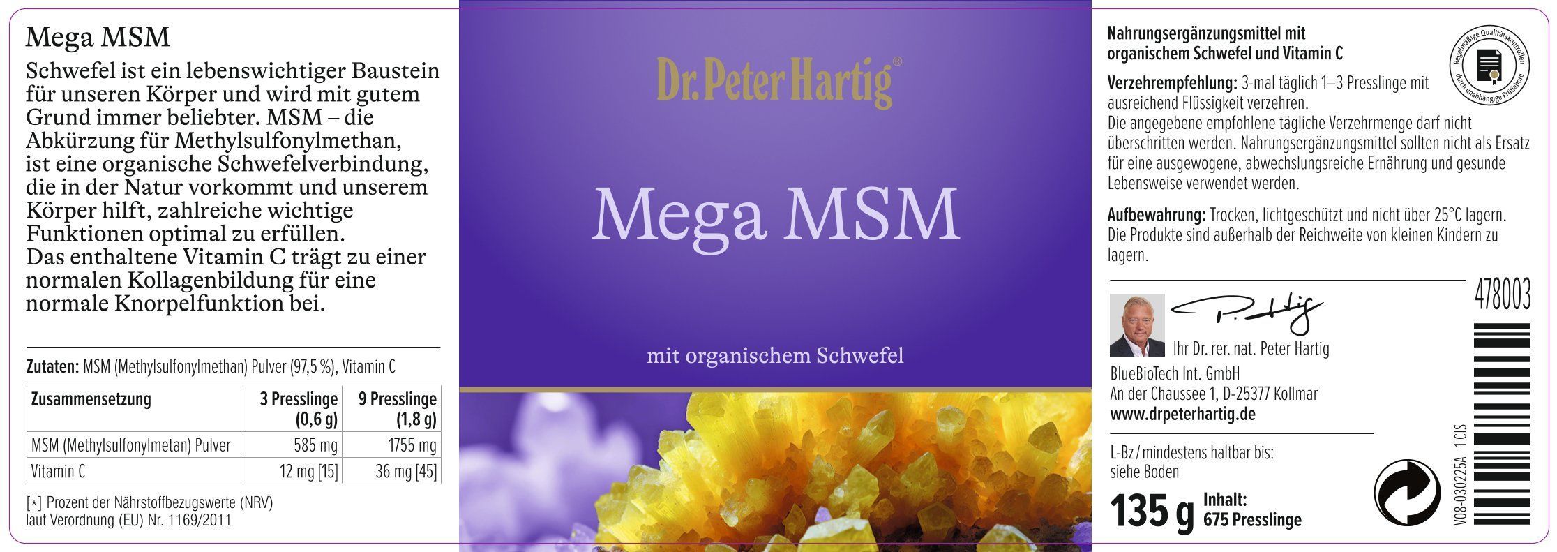 Dr. Peter Hartig Mega MSM