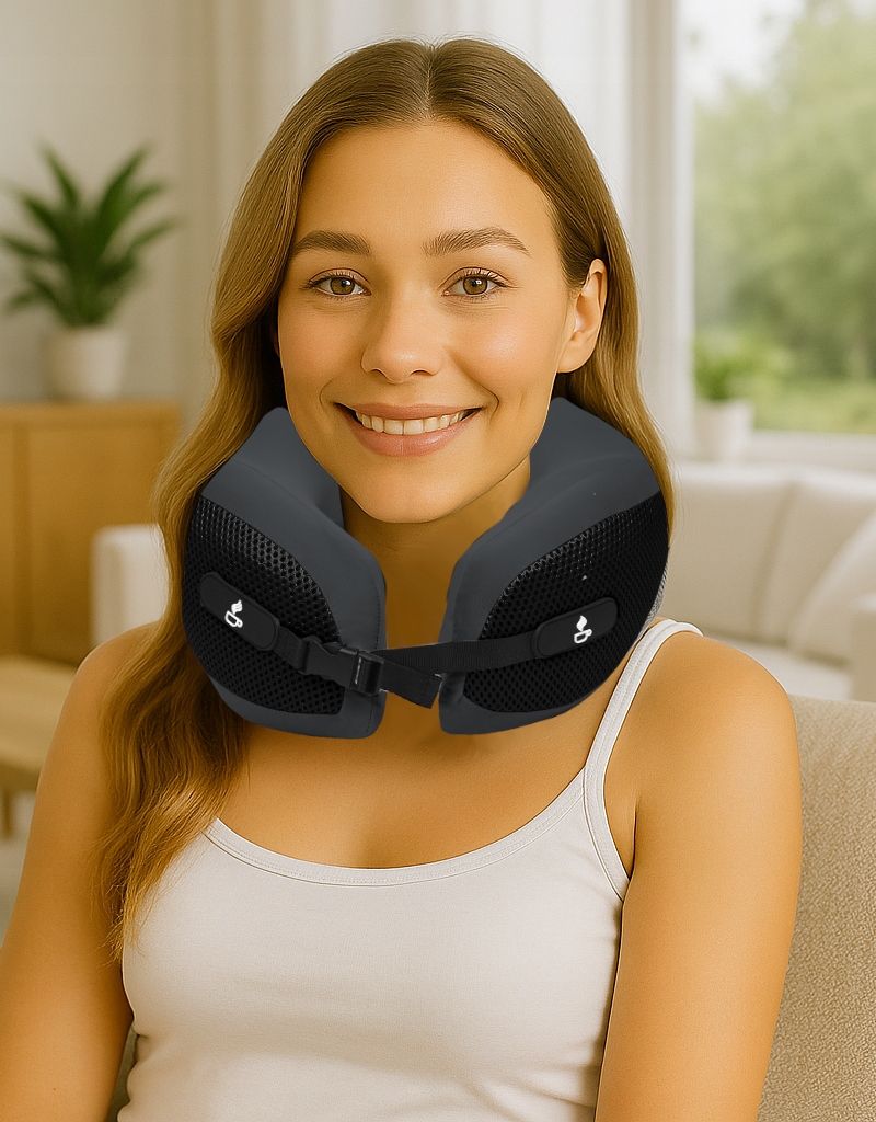 Medi Sleep Reisekissen aus Memory-Schaum schwarz