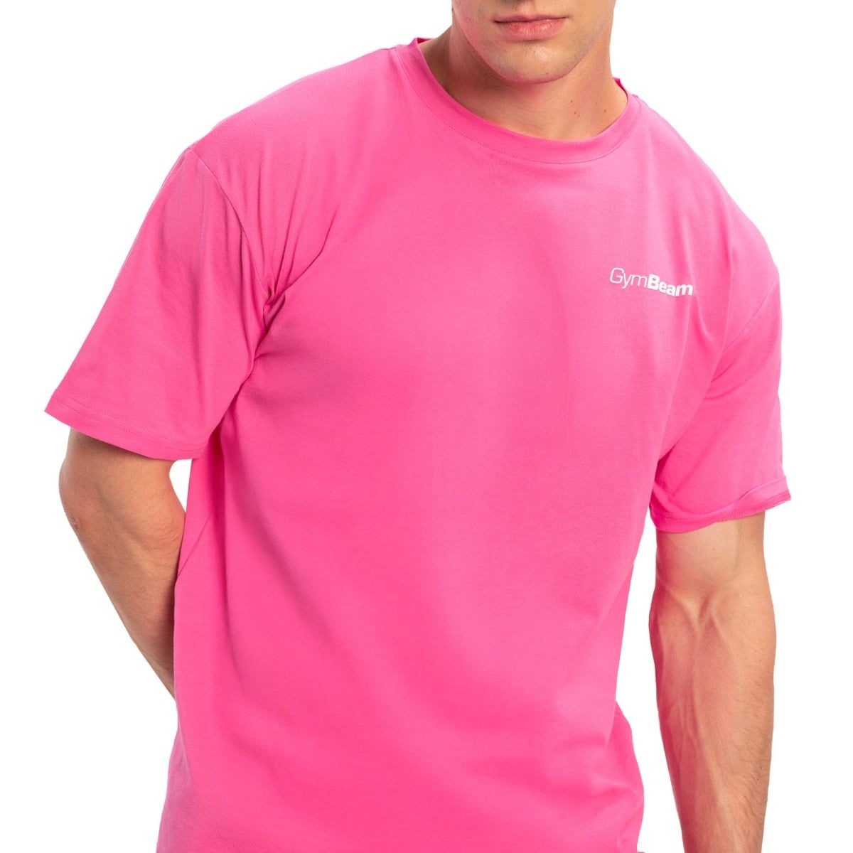 GymBeam T-Shirt Herren Oversized Kurzarm Limitless Dragonfruit