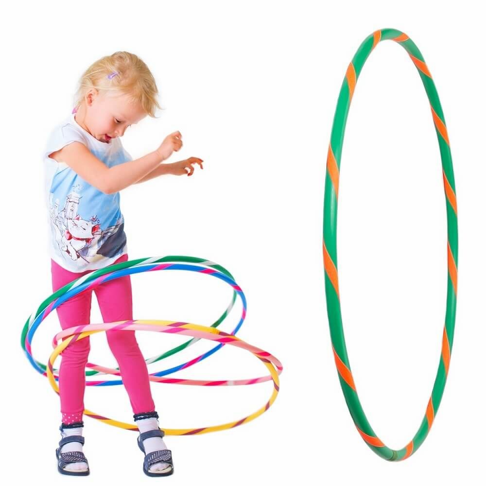 Hoopomania Kinder-Hula-Hoop mit Grip-Tape | Ø 80 cm Grün-Orange 1 St