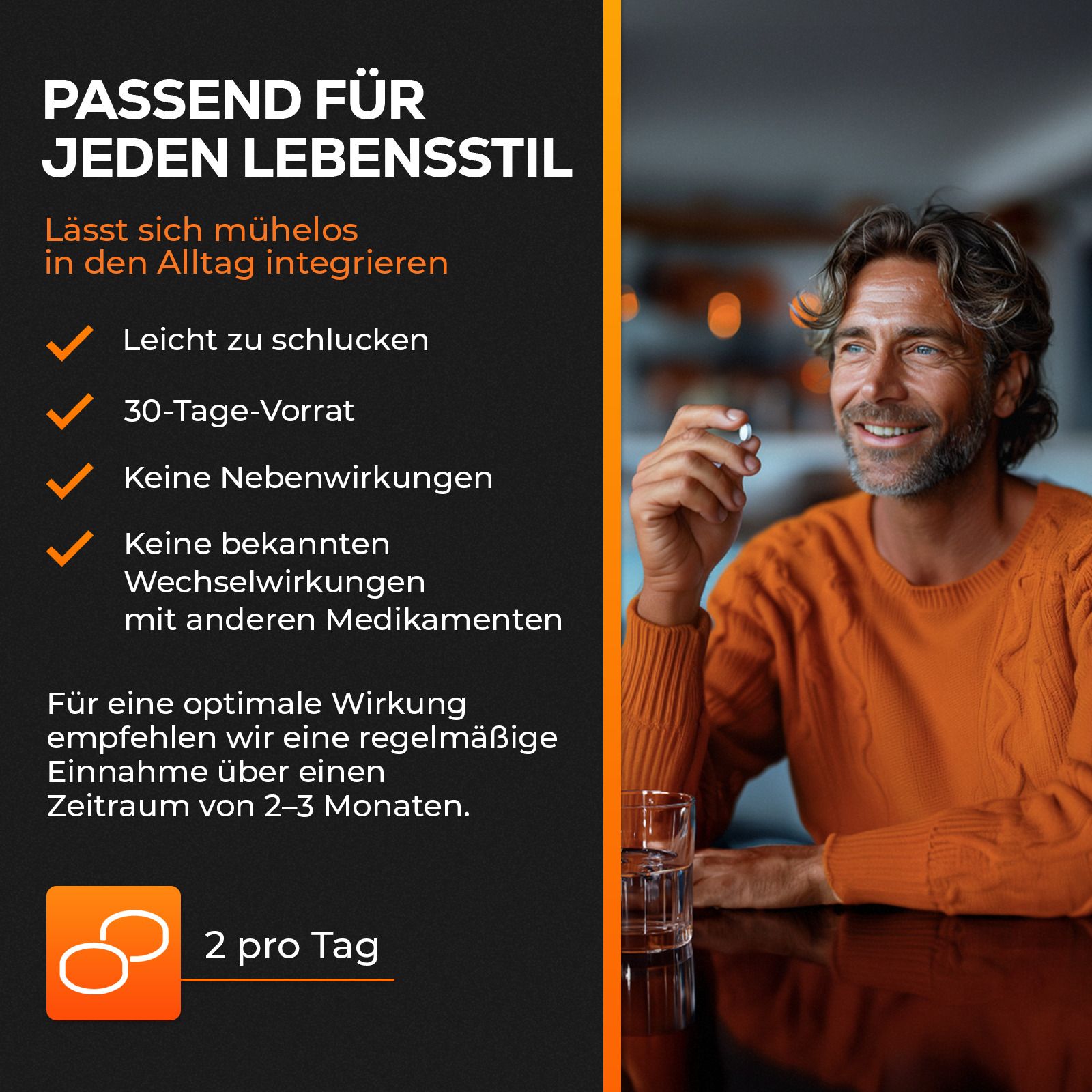 4HIM TestoBalance - Energie und Muskelfunktion - Mit Zink, Ginseng & L-Arginin