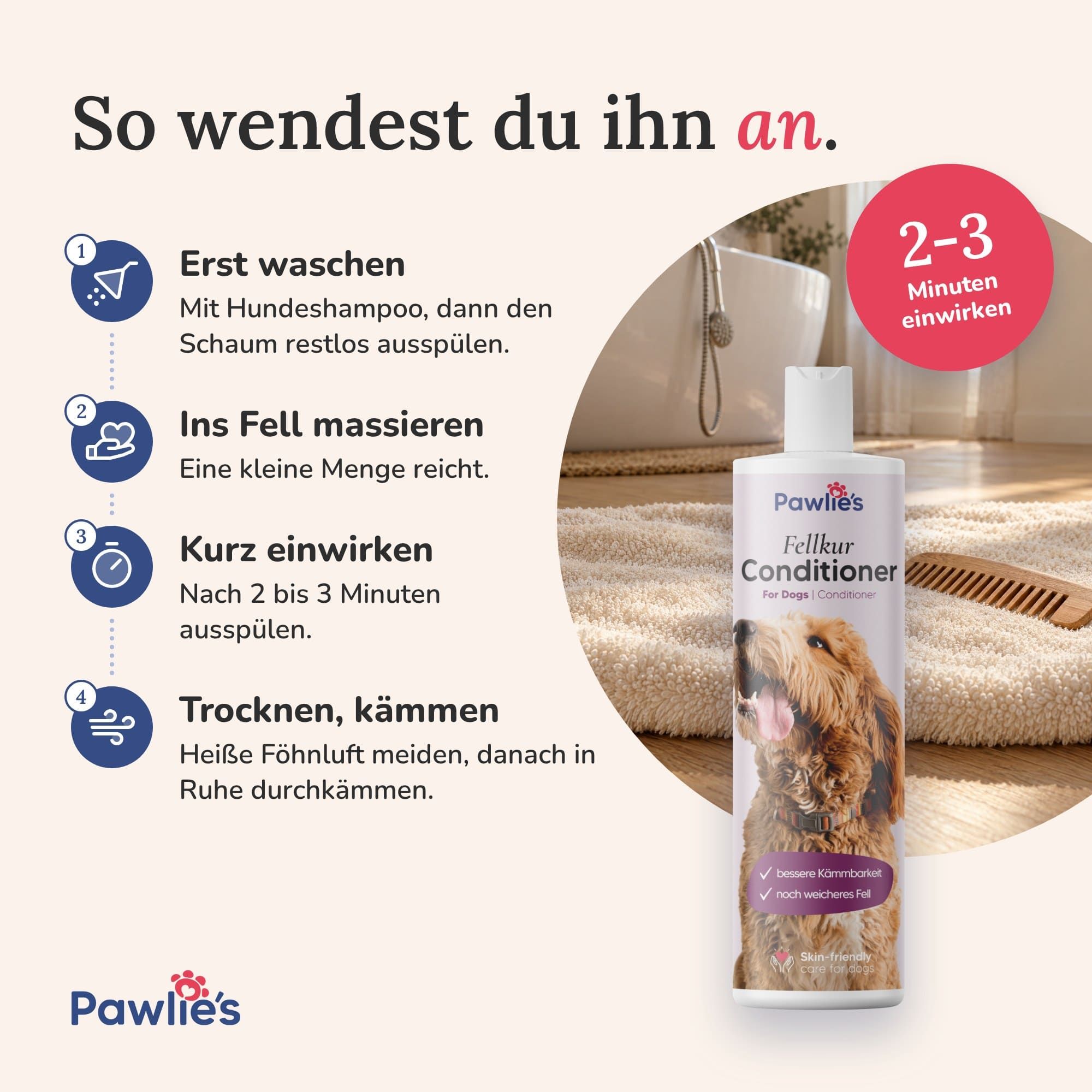 Pawlie's Fell-Conditioner für Hunde