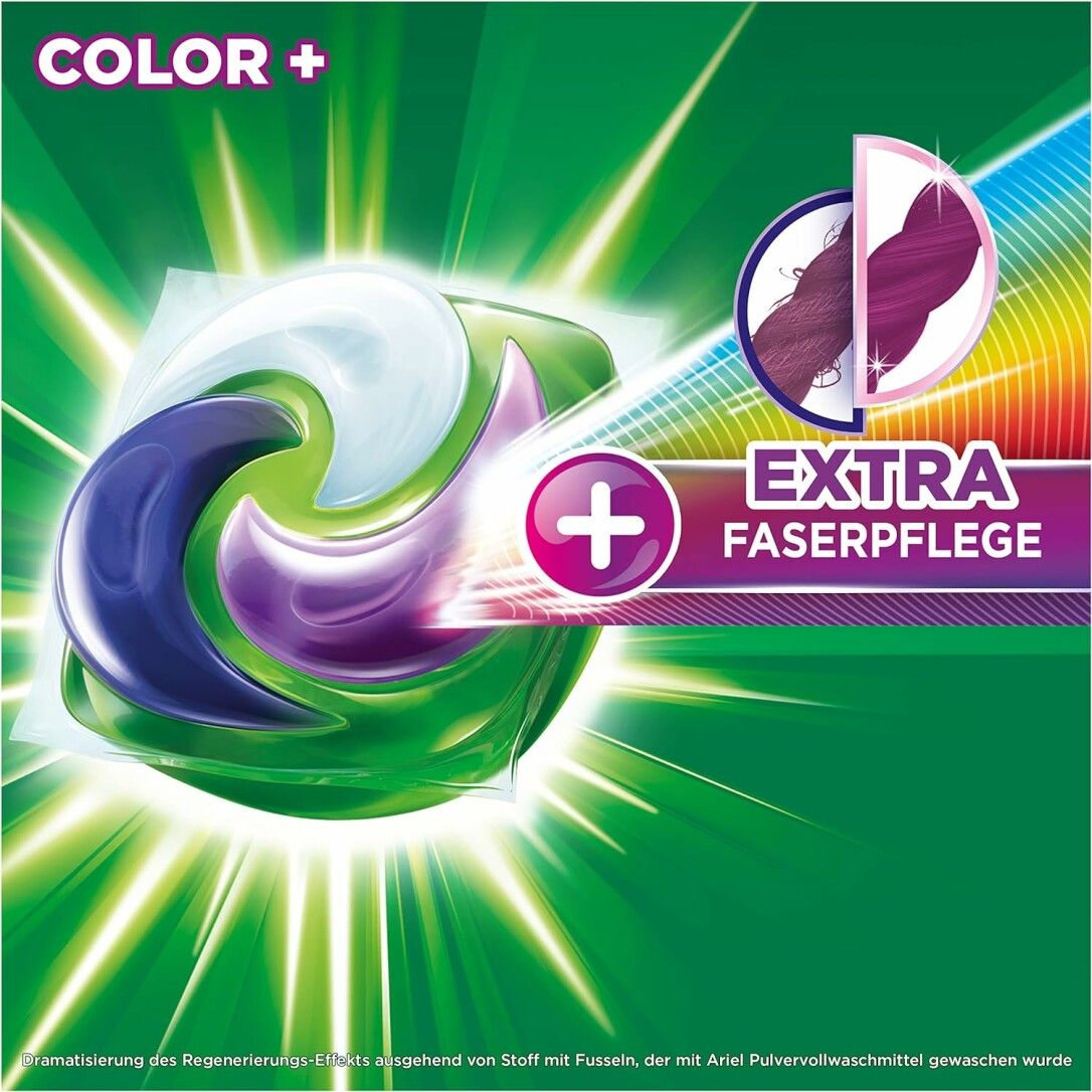Ariel Waschmittel Pods All-in-1, Color+ Extra Faserpflege Waschmittel, 68 Waschladungen, Farbschutz
