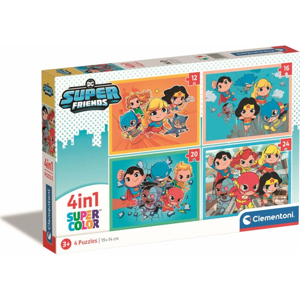 clementoni Puzzle dc Super Friends 4in1 (12+16+20+24 Teile)