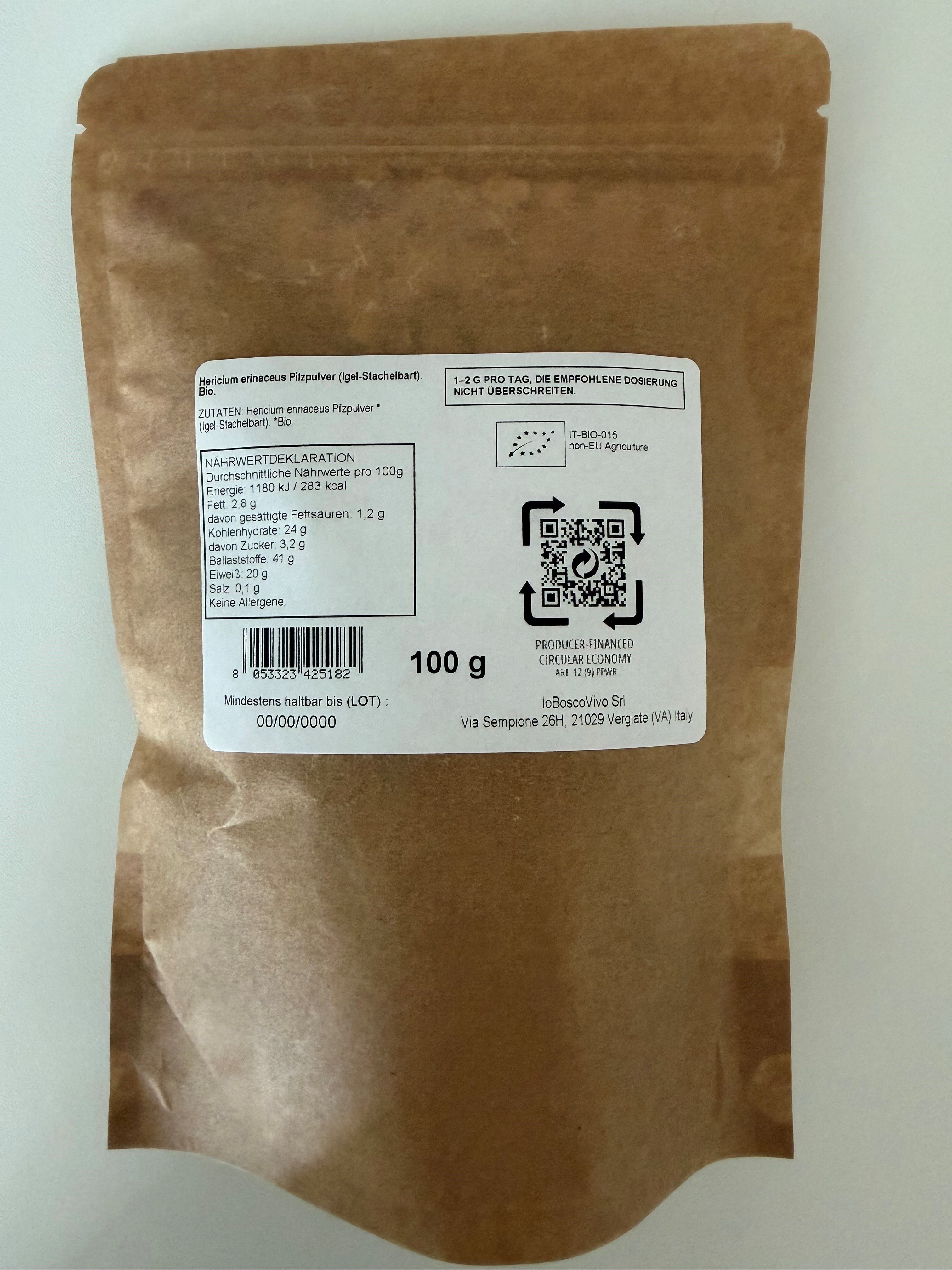 IoBoscoVivo 100% Bio-Lion's Mane Pilzpulver