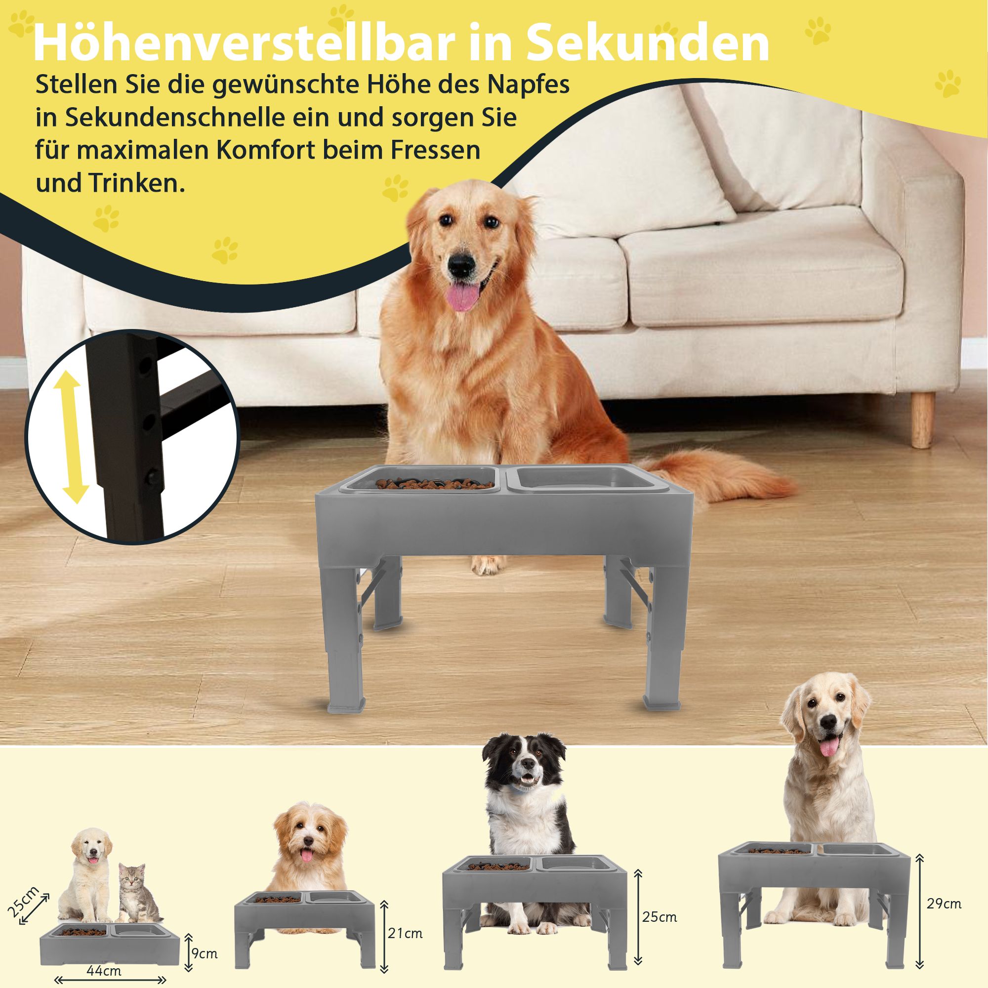 PETSATION erhöhter Hundenapf AntiSchling (Hunde)