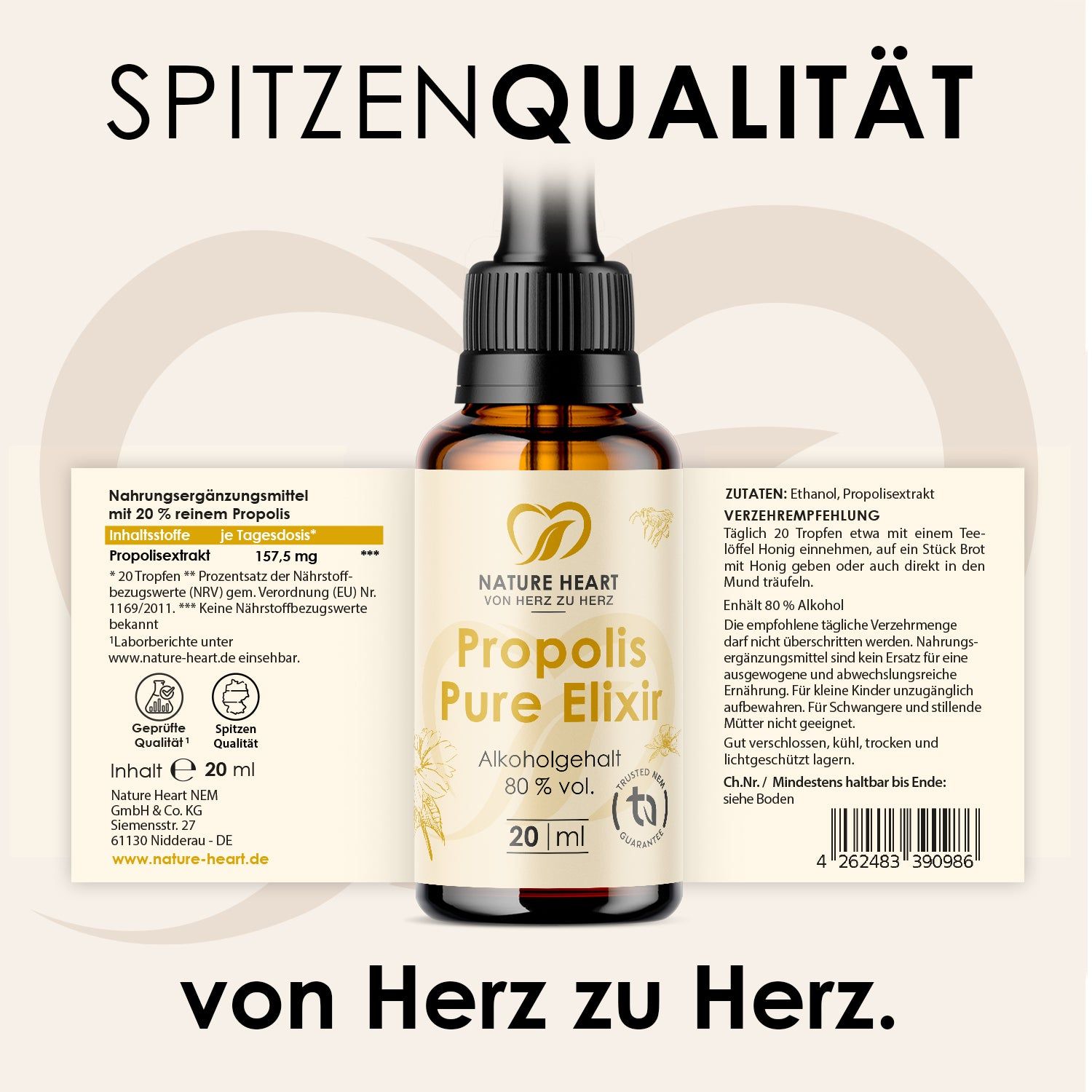 Nature Heart Propolis Pure Elixir - Tropfen