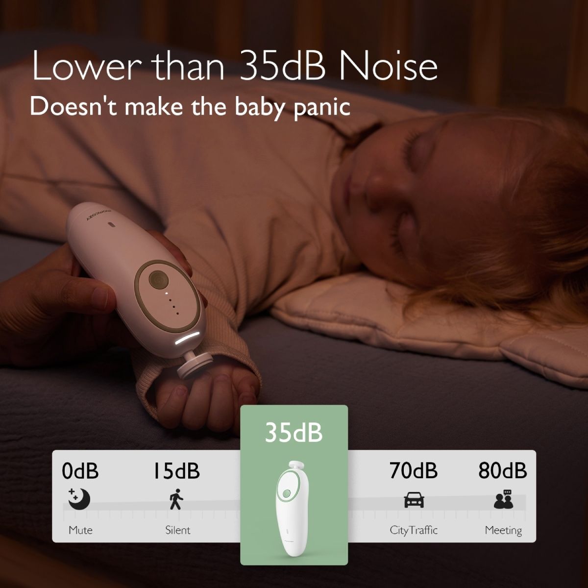 Elektrische Nagelfeile für Babys Momcozy