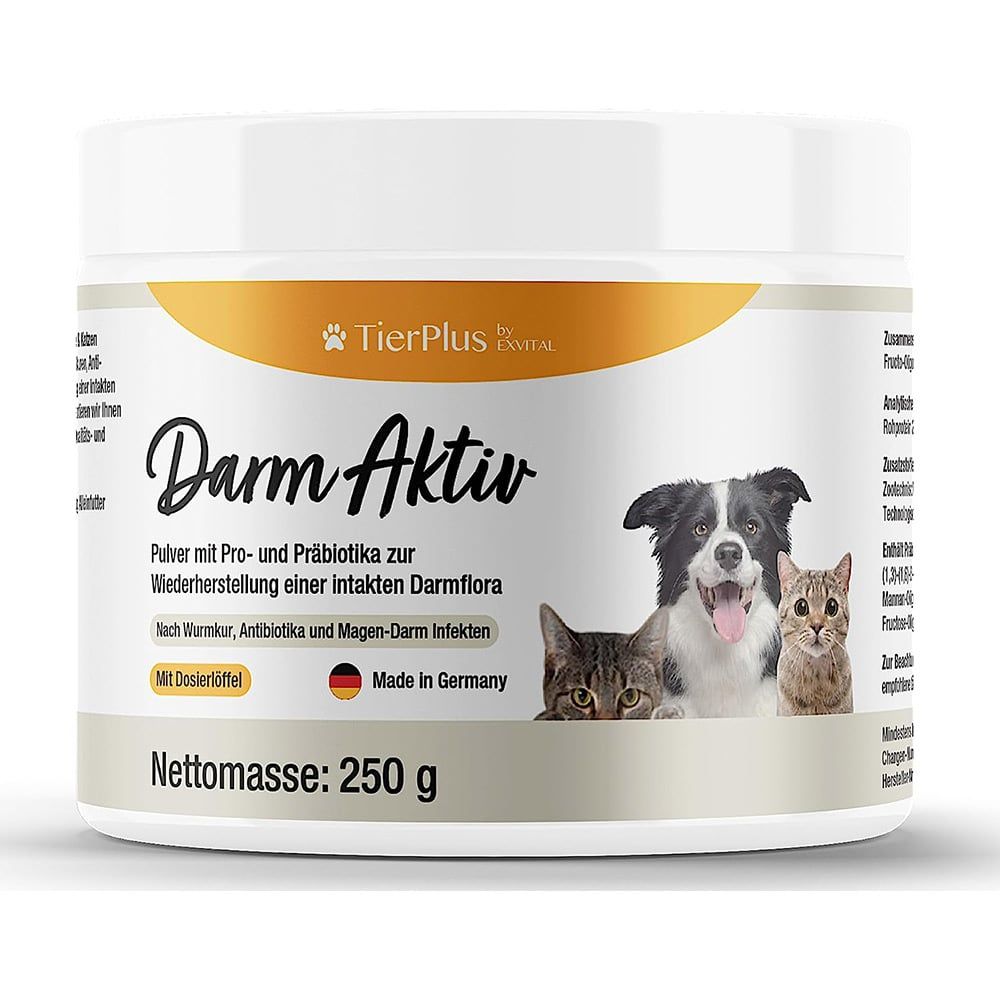 EXVital® Darm Aktiv Pulver für Hunde & Katzen, Probiotika & Präbiotika