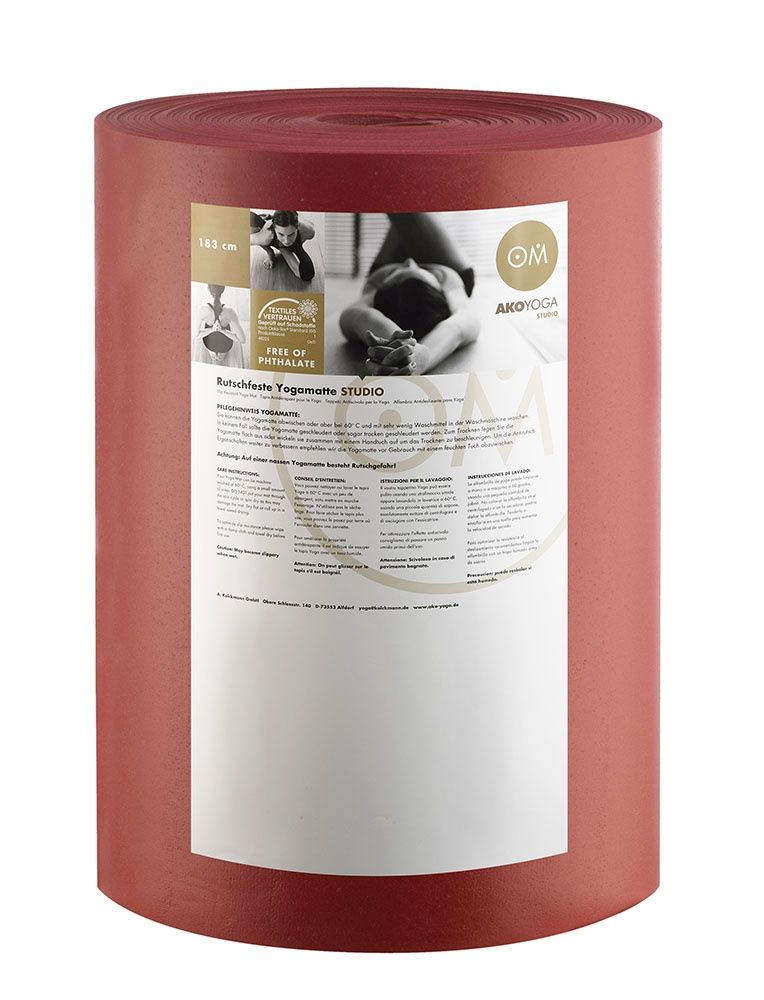 yogabox Rollenware Yogamatte Premium - bordeaux - 2000 x 80 x 0,45 cm