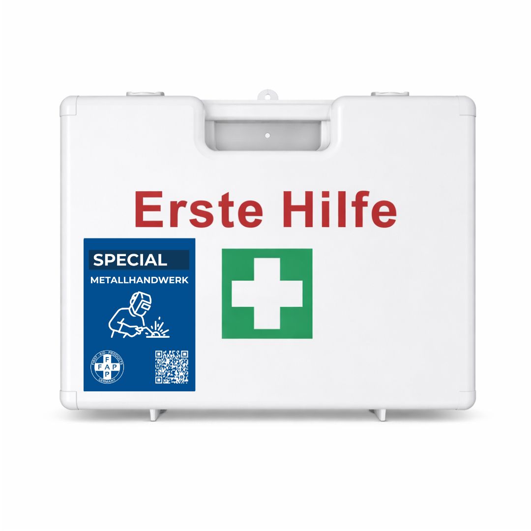 FAP First Aid Products Erste-Hilfe-Koffer Metallhandwerk DIN 13157 - weiß 1 St