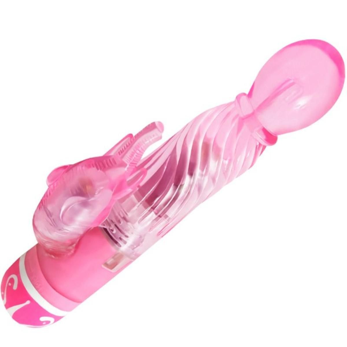Rabbitvibrator mit Klitorisstimulator in Delphin-Design | 10 Vibrationsmodi | Baile
