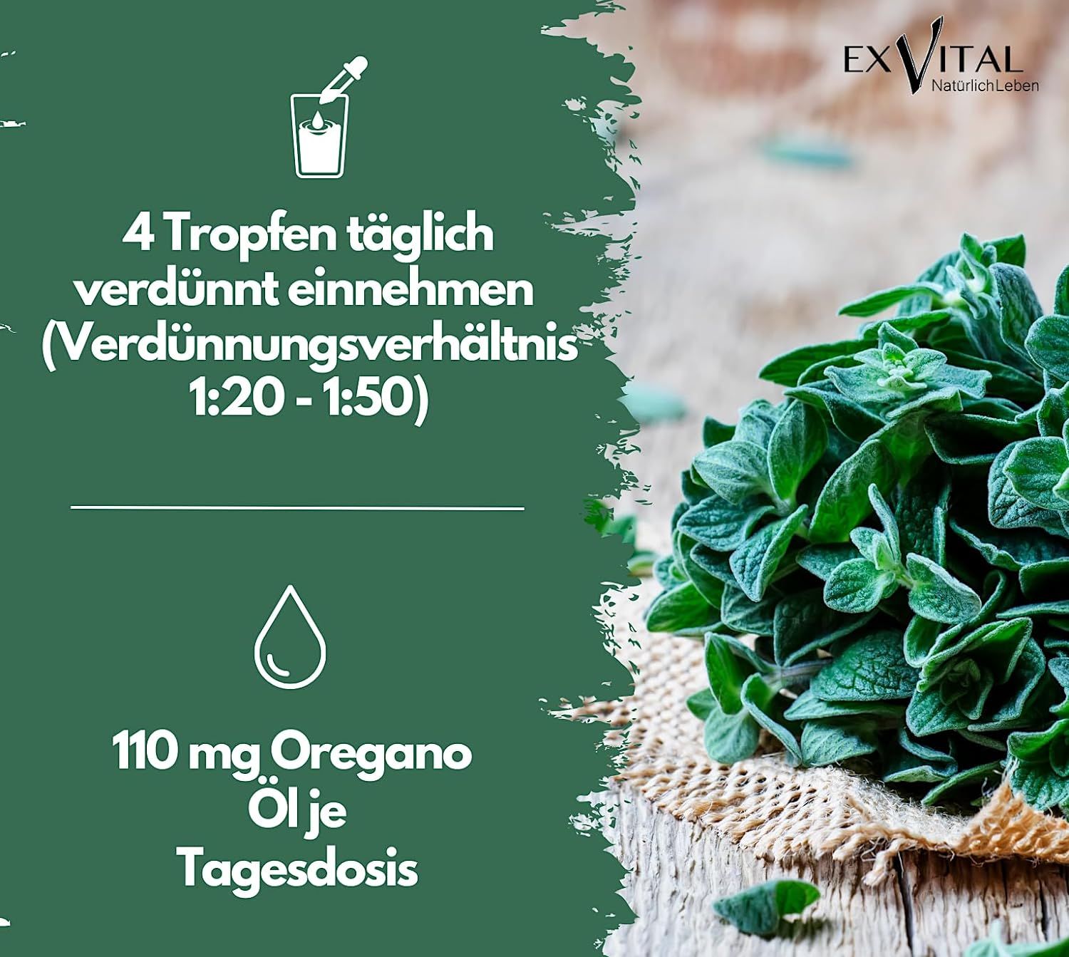 EXVital® Oregano Öl mit 80% Carvacrol 30 ml Flüssigkeit