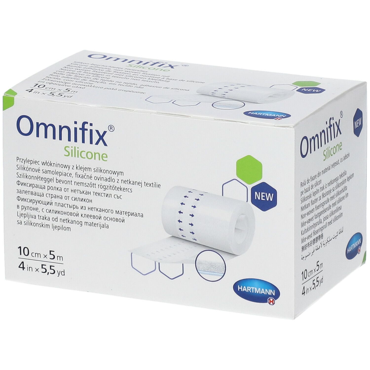 Omnifix silicone Fixiervlies 10 cmx5 m 1 St Pflaster