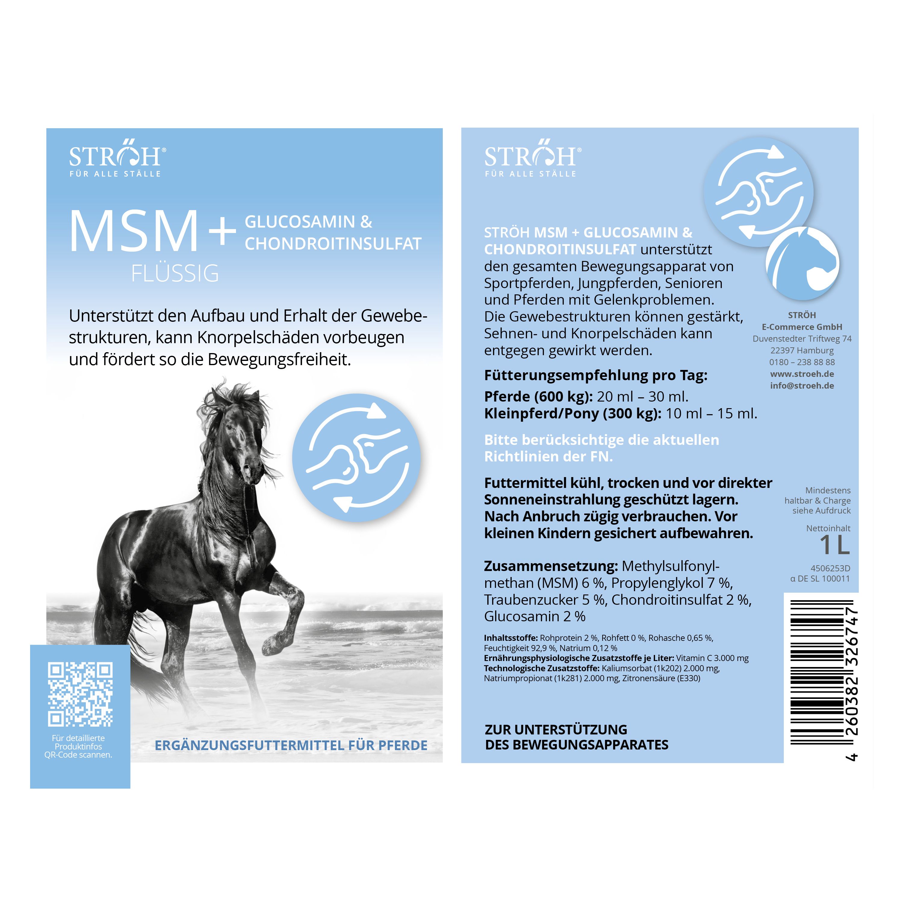 STRÖH MSM+ Glucosamin, Chondroitinsulfat flüssig