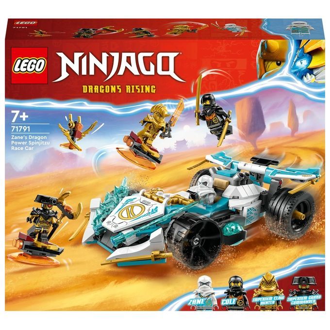 LEGO NINJAGO 71791 Auto da Corsa Spinjitzu Dragon Power di Zane, Macchina Giocattolo con Funzione d