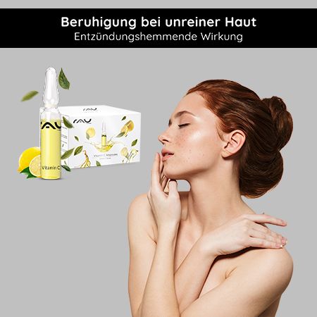 RAU Cosmetics Vitamin C Ampullen - schützendes Serum für einen strahlenden, ebenmäßigeren Teint